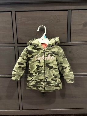 NWT Baby Girl Cabela's Green Camo Zip Hoodie